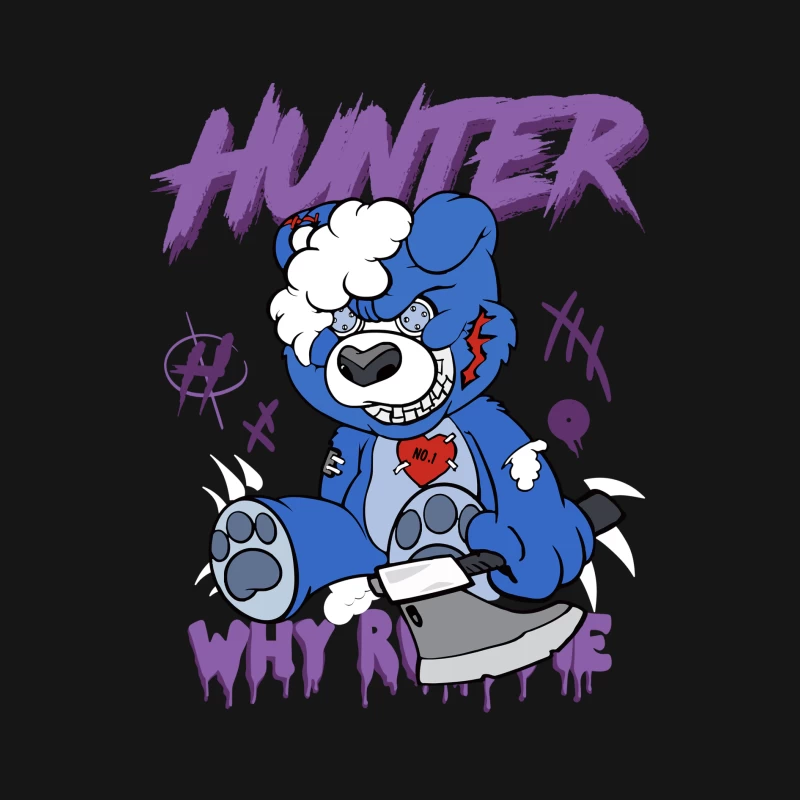 Jagd-Bär mit Axt Herren Langarm T-Shirt