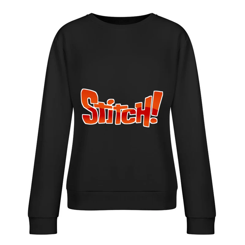 Stitch Logo from Lilo & Stitch Female Pullover Sweatshirt