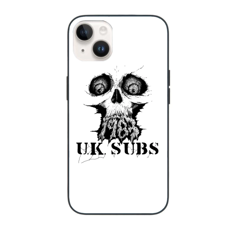 UK Subs Punk Rock Band Gothic Skull Logo iPhone Case