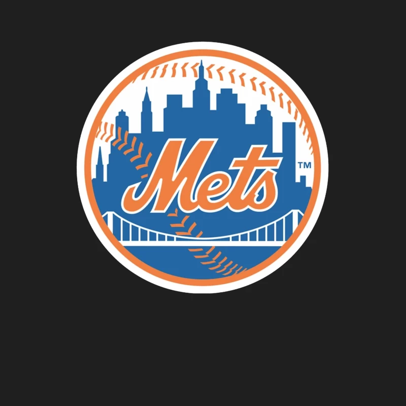 New York Mets MLB Baseball Team Logo with City Skyline Male Tank Top