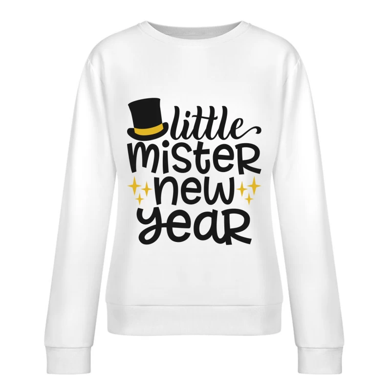 Petit Monsieur Nouvel An avec Chapeau Femme Sweat-shirt à enfiler