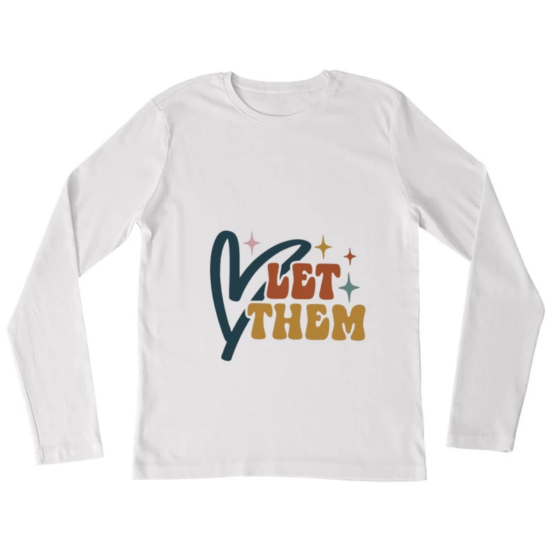 Design coloré avec cœur Femme Manches Longues T-Shirt