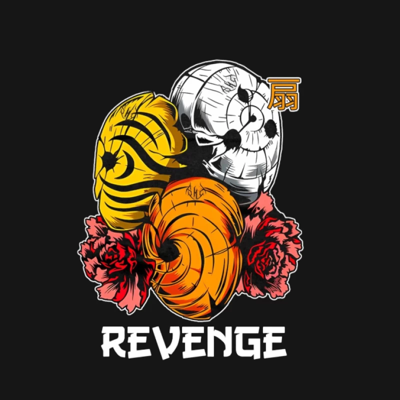 Drei masken und Rosen Design Herren T-Shirt