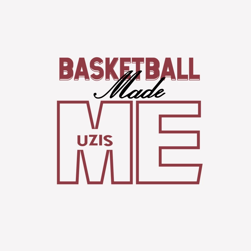 Basketball Me Uzis Design Herren T-Shirt