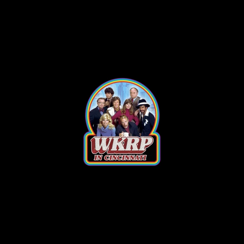 WKRP in Cincinnati skyline logo 6 Desk Mat