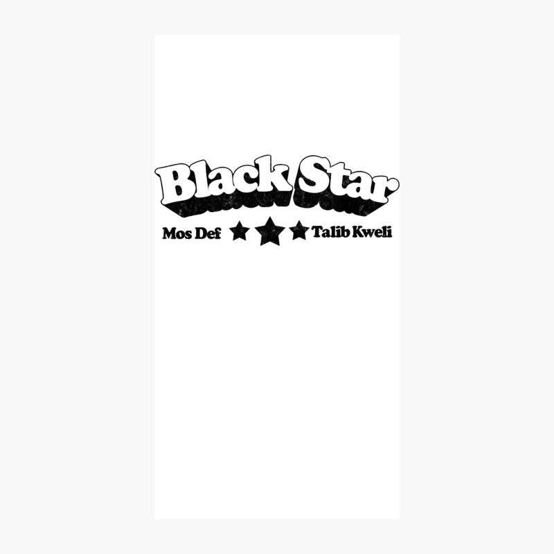 Black Star  Hip Hop Typography Design iPhone Case