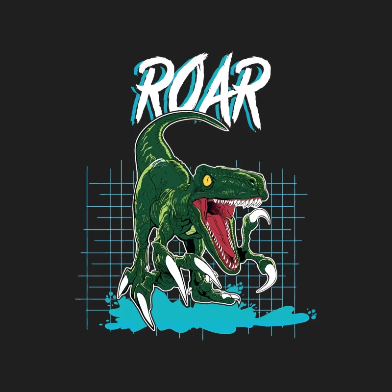 Velociraptor Roar: Neo-Retro Power Male Tank Top