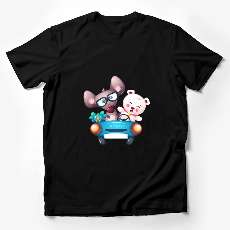 Animaux joyeux en voiture Homme T-Shirt