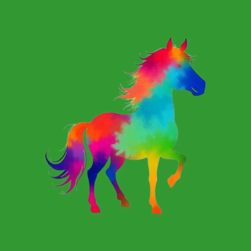 Colorful horse Silhouette Mouse Pad