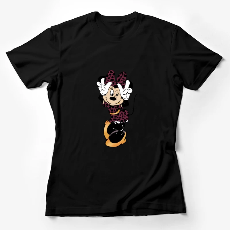 Minnie avec motif léopard pose Femme T-Shirt