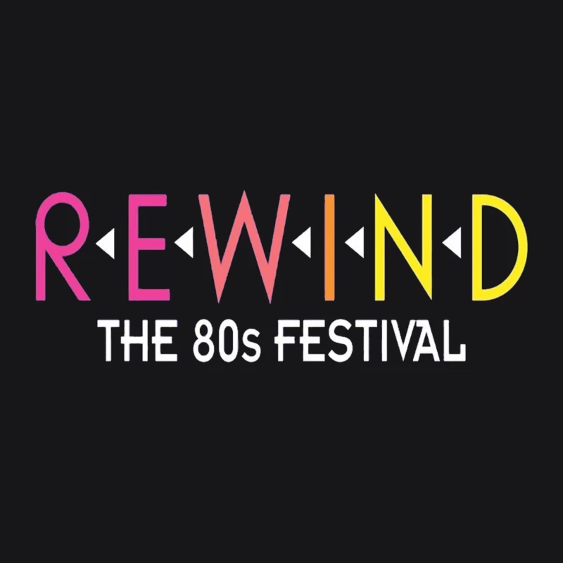 Rewind: The 80s Festival Colorful Typography Design Female Pullover Hoodie