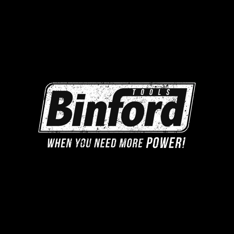 Vintage Binford Tools Logo with Power Slogan Tapestry