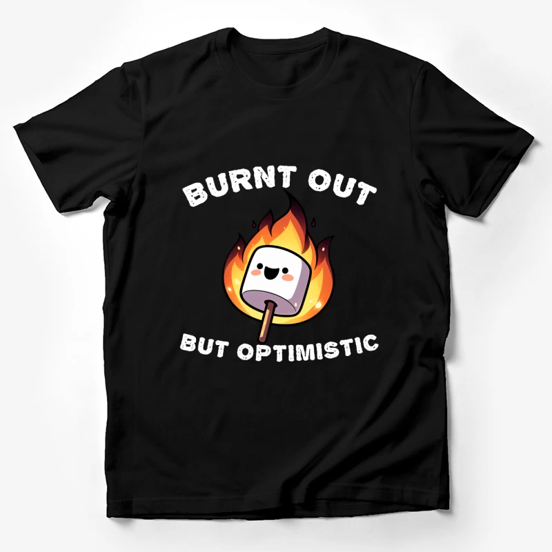 Burnt Out But Optimistic Marshmallow Funny Male T-Shirt