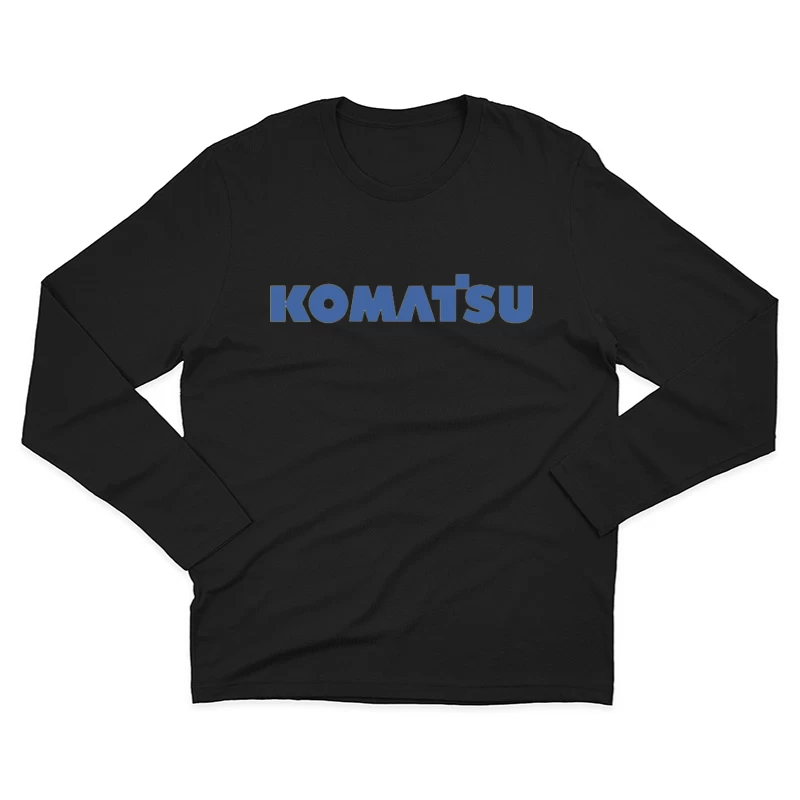 Komatsu Industrial Equipment Company Logo in Blue Male Long Sleeve T-Shirt