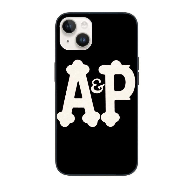 Decorative White AP Letters with Ampersand iPhone Case