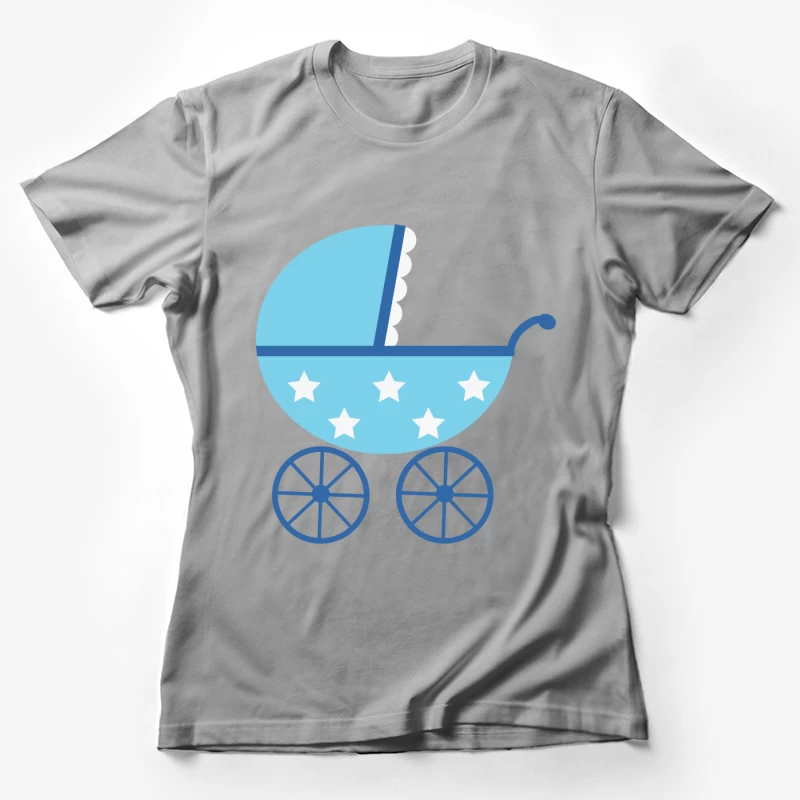 Landau bleu avec étoiles blanches Femme T-Shirt