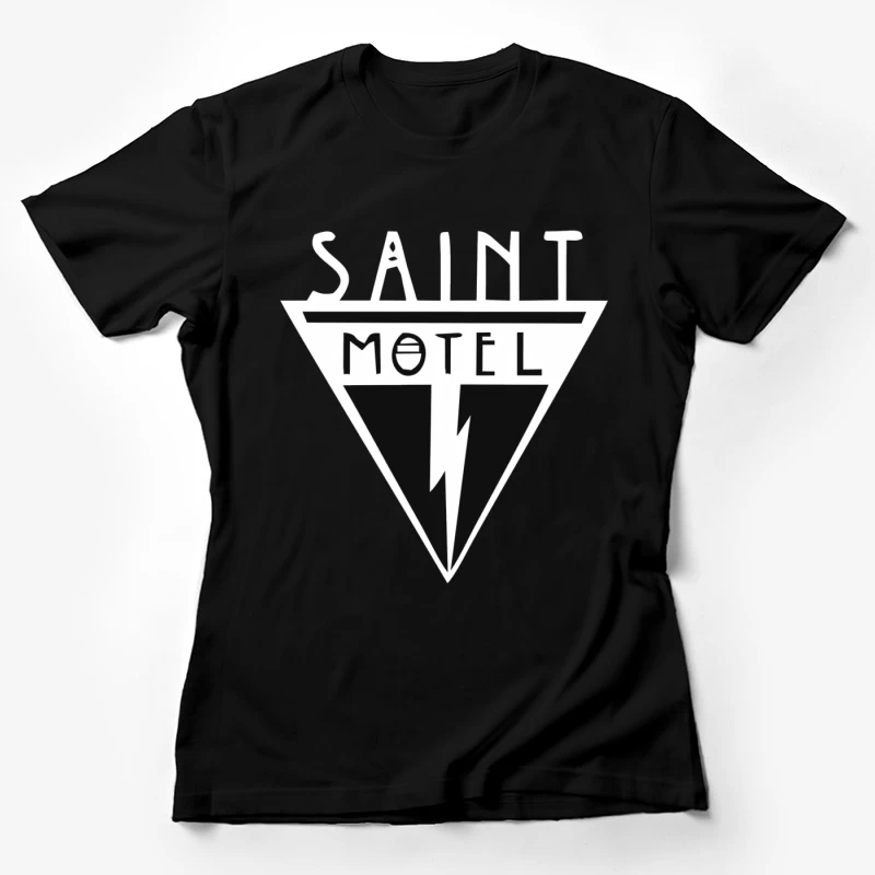 Saint Motel Vintage Triangle Logo with Lightning Bolt Design Female T-Shirt