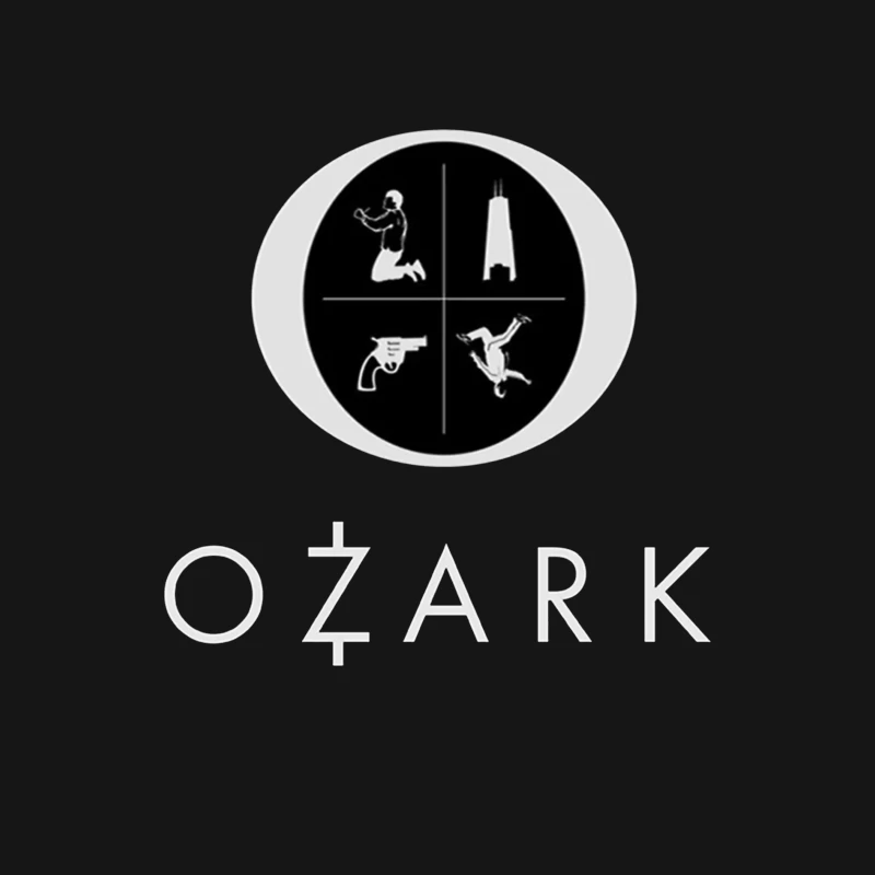 Ozark TV Series Logo with Symbolic Elements Male Long Sleeve T-Shirt