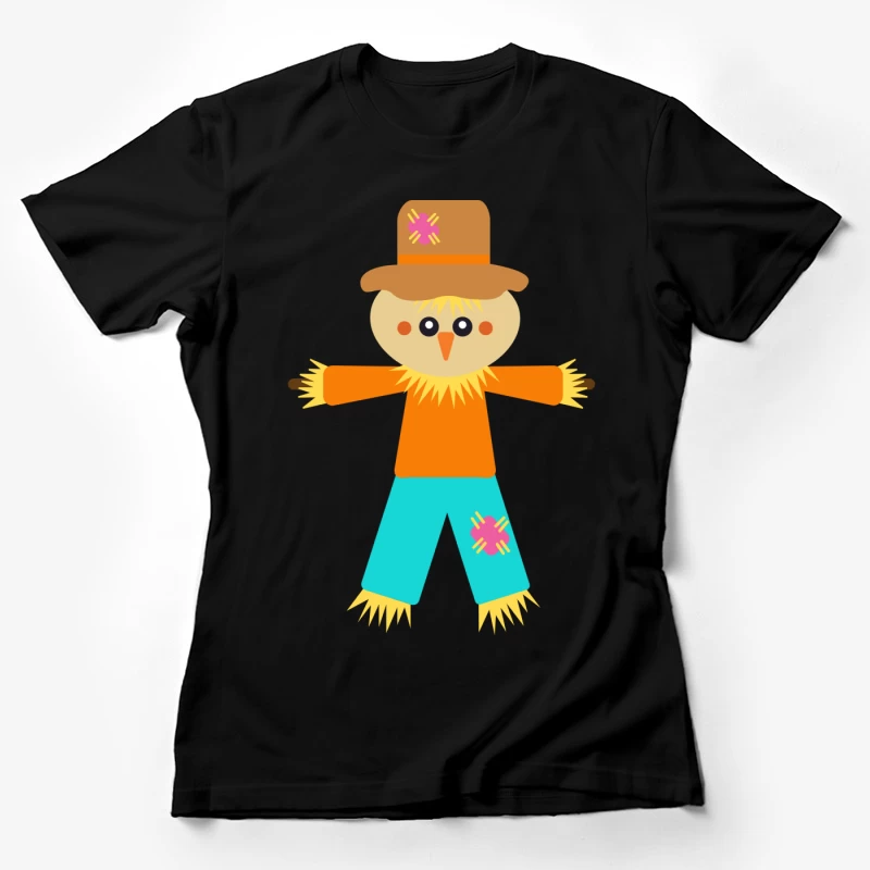Épouvantail coloré avec chapeau Femme T-Shirt