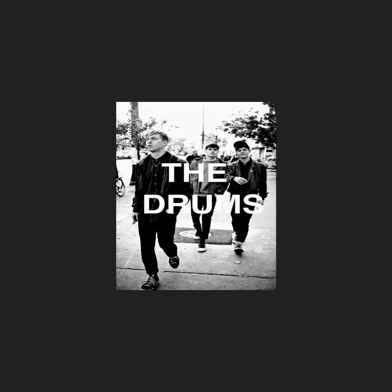 The Drums Band Members Walking on Street - Vintage Black and White Photo Bucket Hat