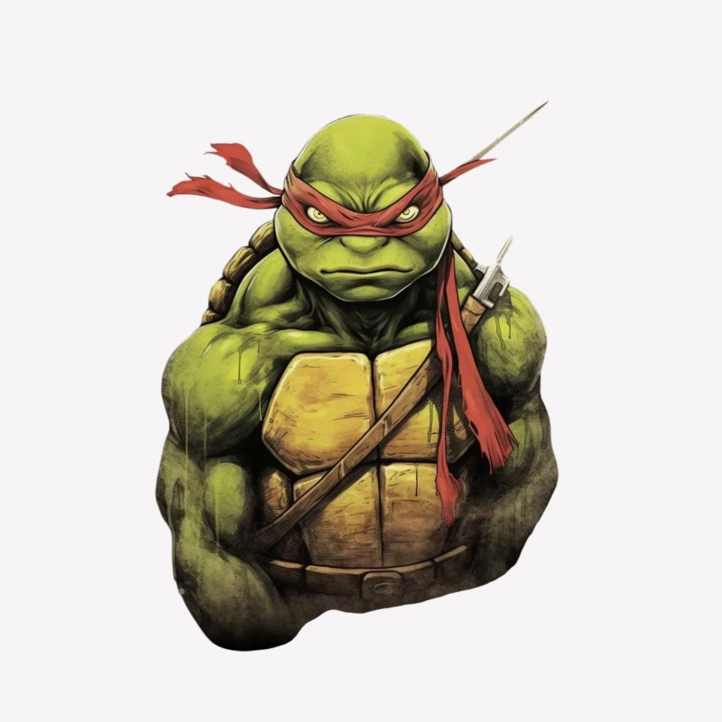 Cool Cartoon Ninja Turtle Character Male T-Shirt