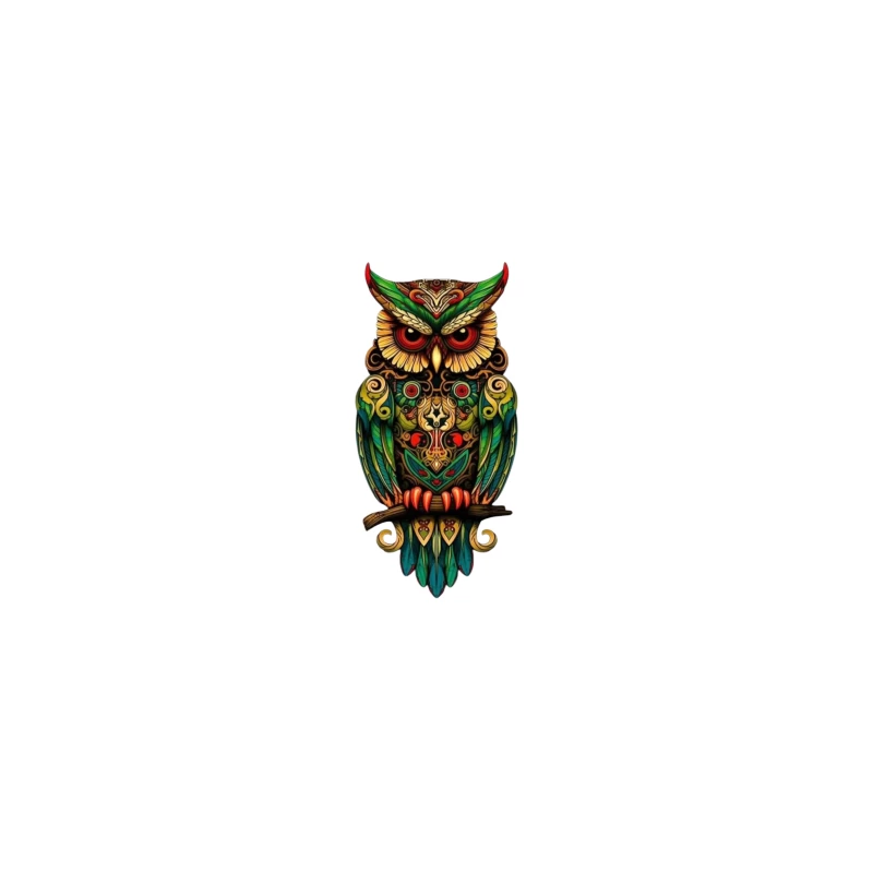 Colorful Owl Art Coffee Mug