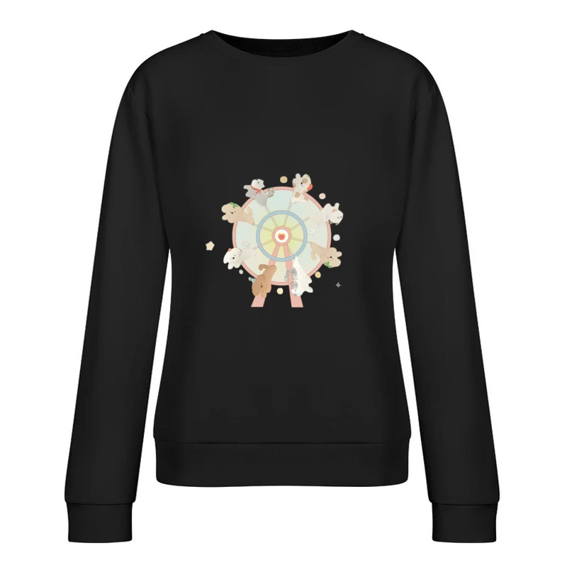 Des oursons mignons sur une grande roue Femme Sweat-shirt à enfiler
