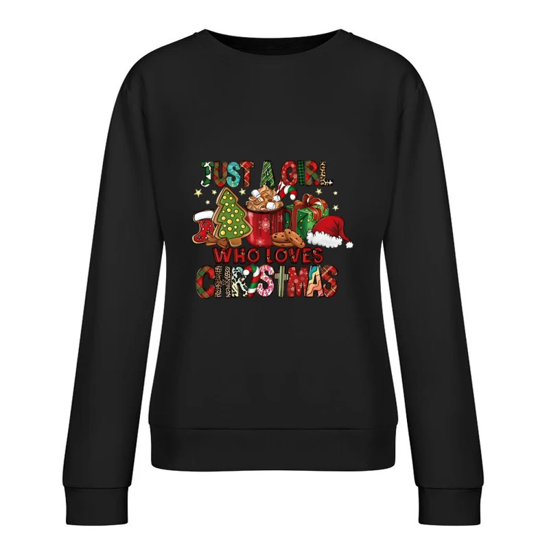 Weihnachtsfreude für Mädchen Damen Pullover Sweatshirt