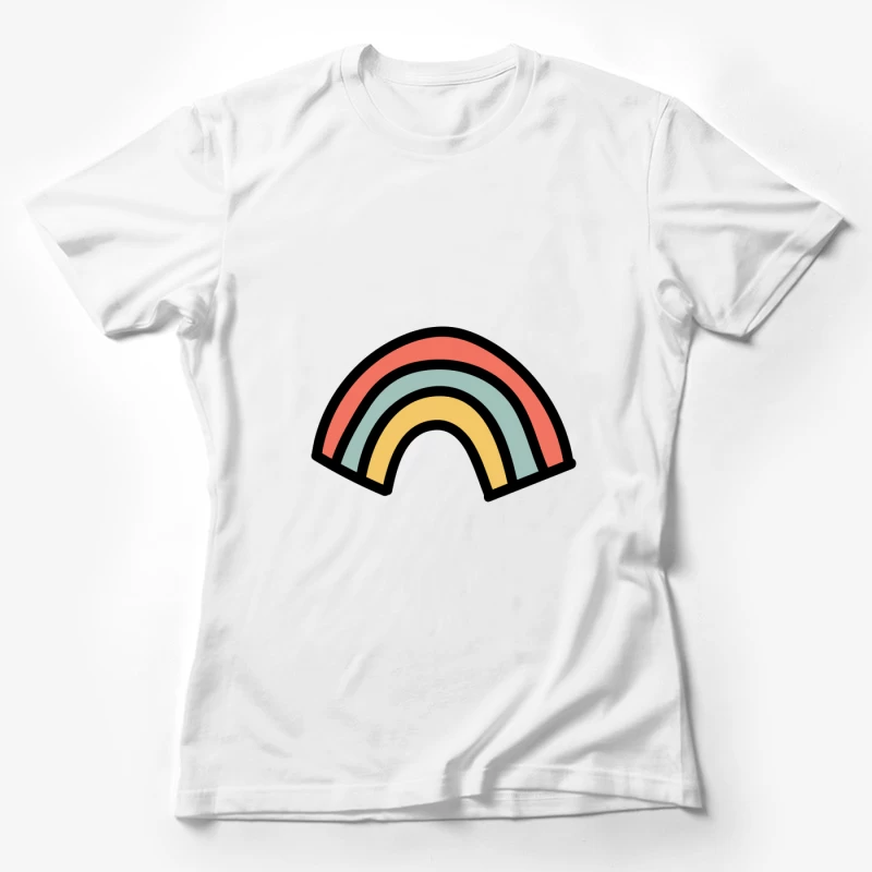 Arc-en-ciel pastel minimaliste Femme T-Shirt