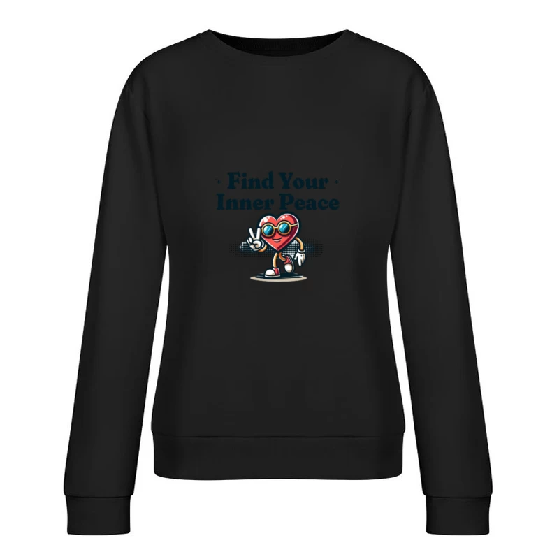 Finde deinen inneren Frieden mit einem coolen Herz Damen Pullover Sweatshirt