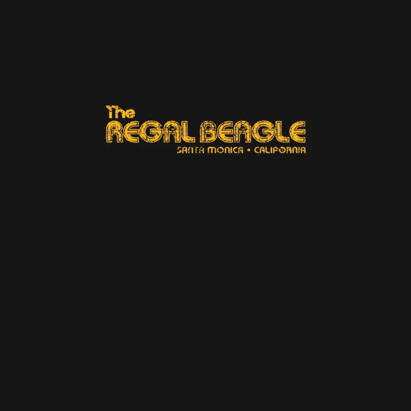 Retro Yellow Logo for The Regal Beagle Restaurant in Santa Monica Desk Mat
