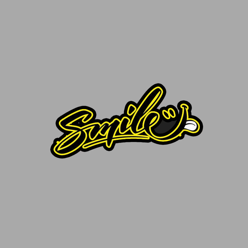 Modern Graffiti Art Design Featuring "Smile" Male Pullover Hoodie