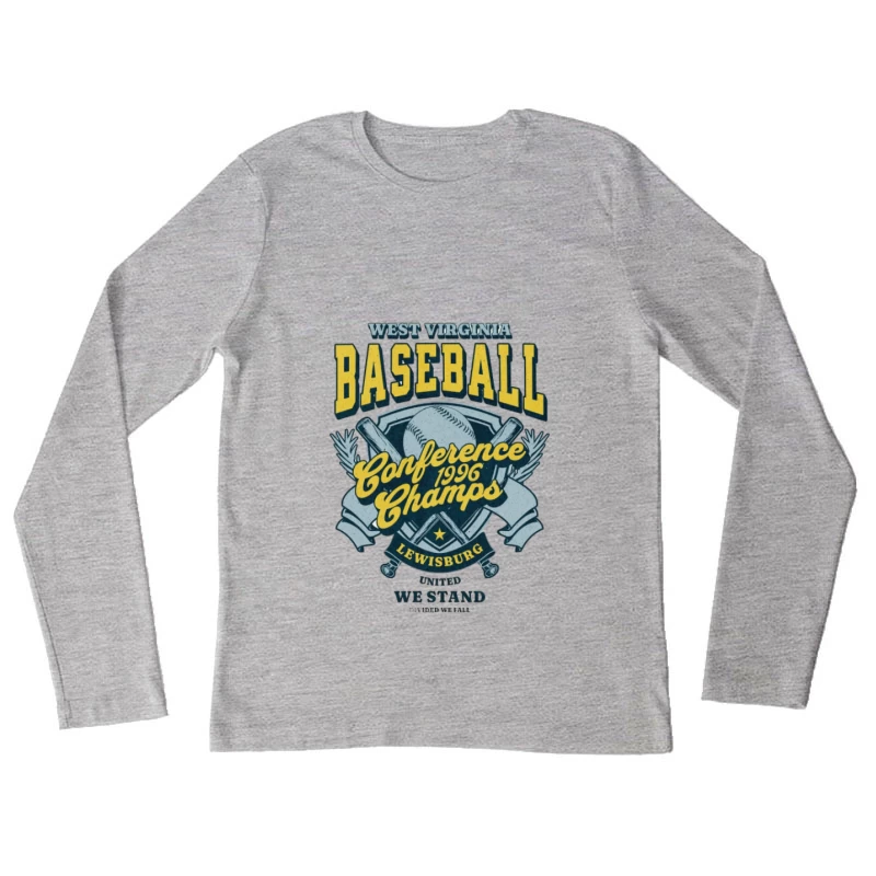 West Virginia Baseball Champions de Conférence 1996 Femme Manches Longues T-Shirt