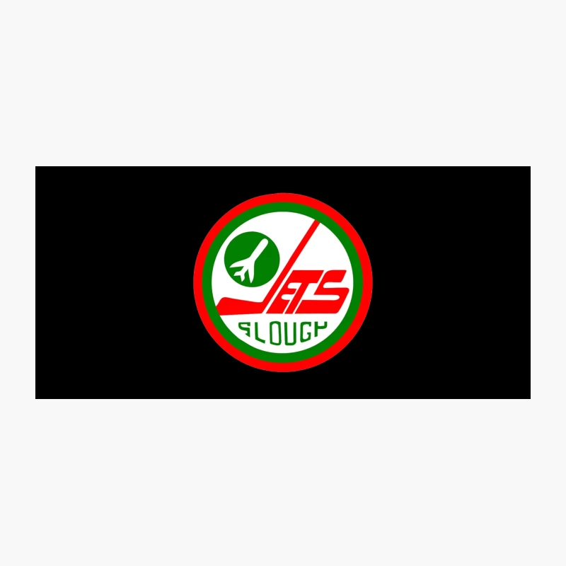 Circular Jets Slough Airline Logo in Red, Green, and White Coffee Mug