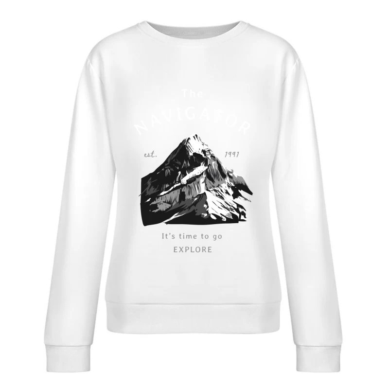 Der Navigator: Erkunde die Berge Damen Pullover Sweatshirt