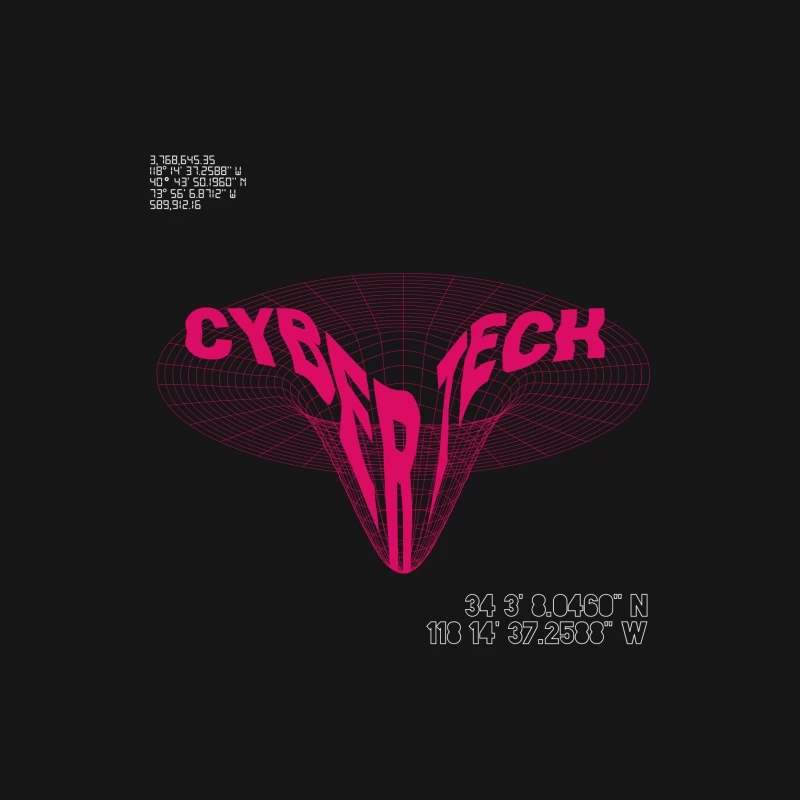 Cyber Tech 3D Gitter Illustration Herren Langarm T-Shirt