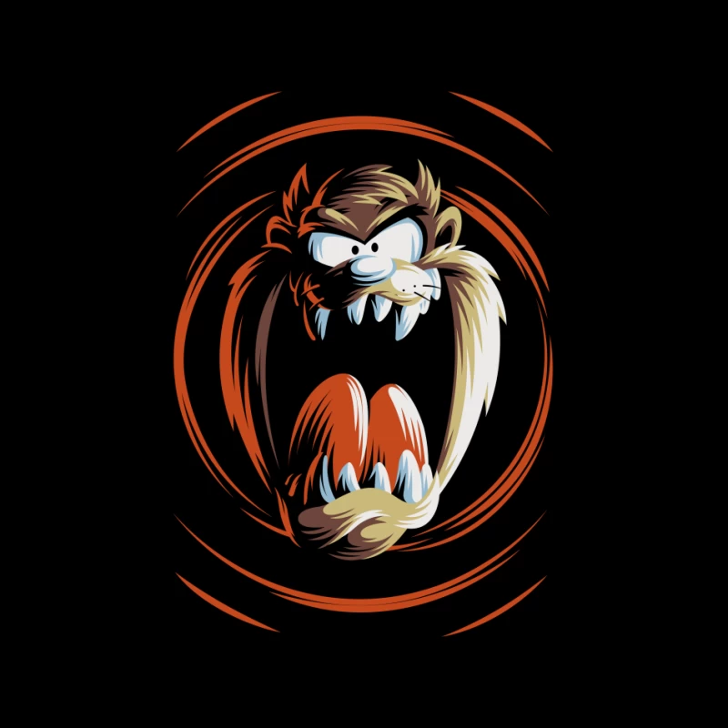 Angry Cartoon Character Illustration Pin