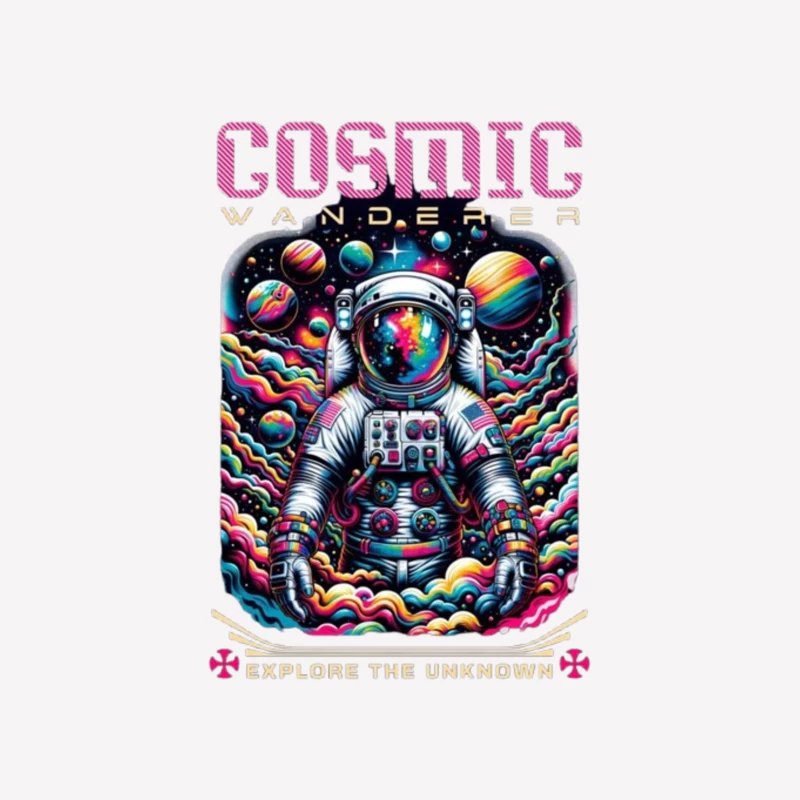 Cosmic Wanderer: Psychedelic Space Exploration Female T-Shirt