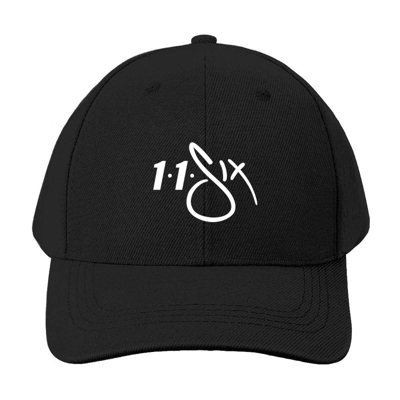 White Minimalist Number 11 Logo Outline Baseball Cap