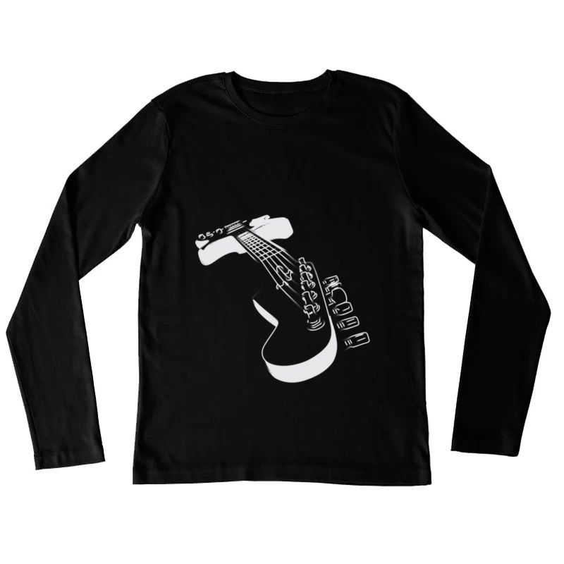 Illustration of a Guitar Female Long Sleeve T-Shirt