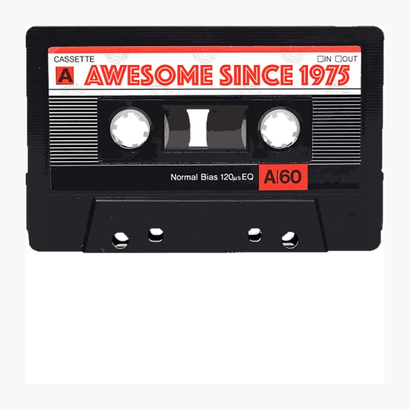 Classic Cassette Tape Mixtape - Awesome Since 1975 Birthday Gift Pin