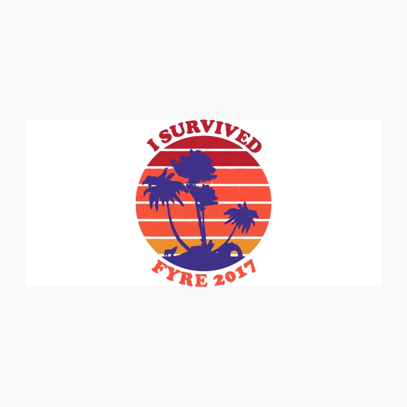 Retro Sunset Survival: Fyre Festival 2017 Graphic Coffee Mug