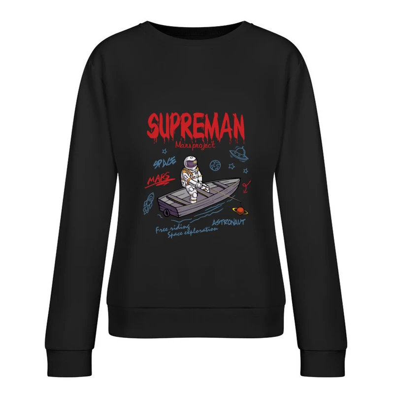 Astronaut angelt auf Mars Damen Pullover Sweatshirt