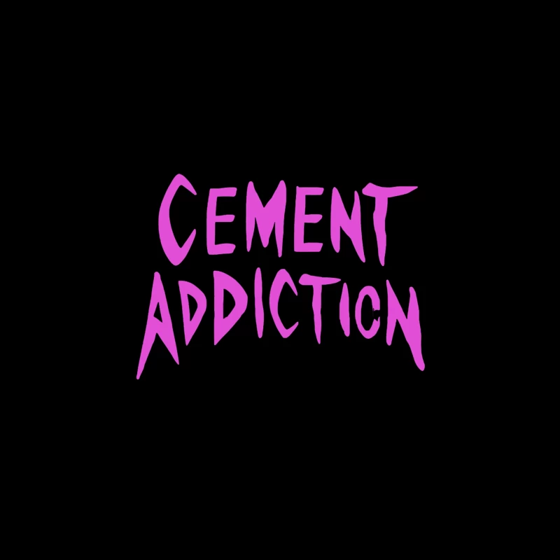 Pink Handwritten Text: Cement Addiction Travel Mug