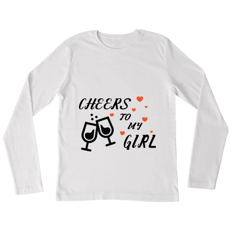 Amour et Célébration avec Verres Femme Manches Longues T-Shirt