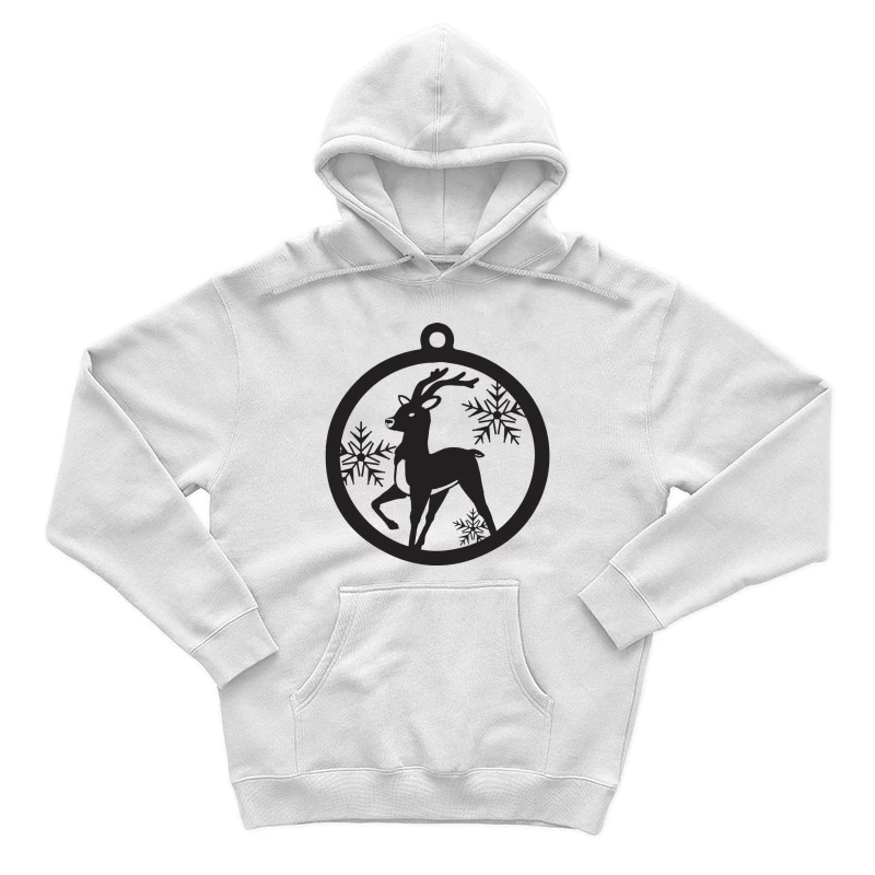 Ornement de renne avec flocons de neige Homme Sweat à capuche