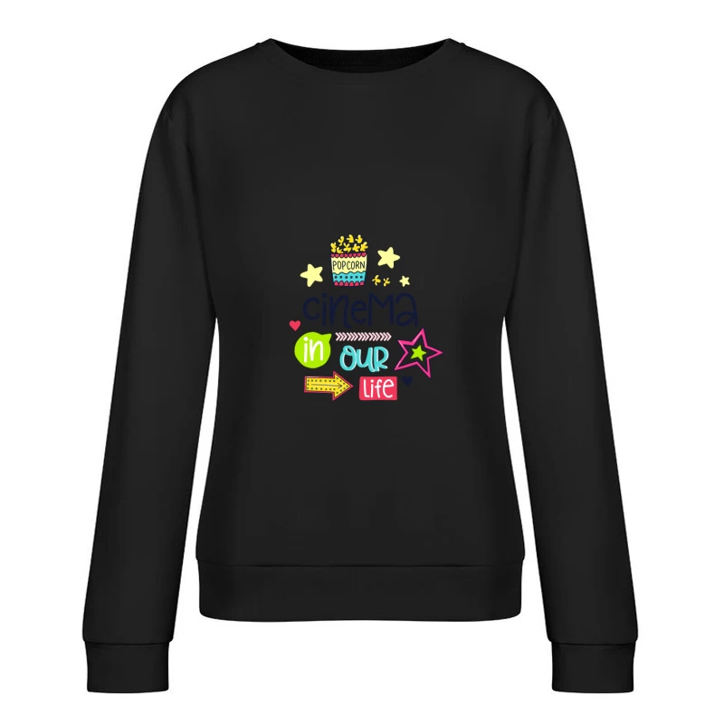 Cinéma et Popcorn : La Vie en Couleurs Femme Sweat-shirt à enfiler