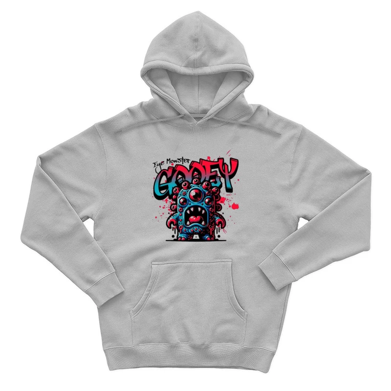 Eye Monster Graffiti Character in Urban Art Style Male Pullover Hoodie