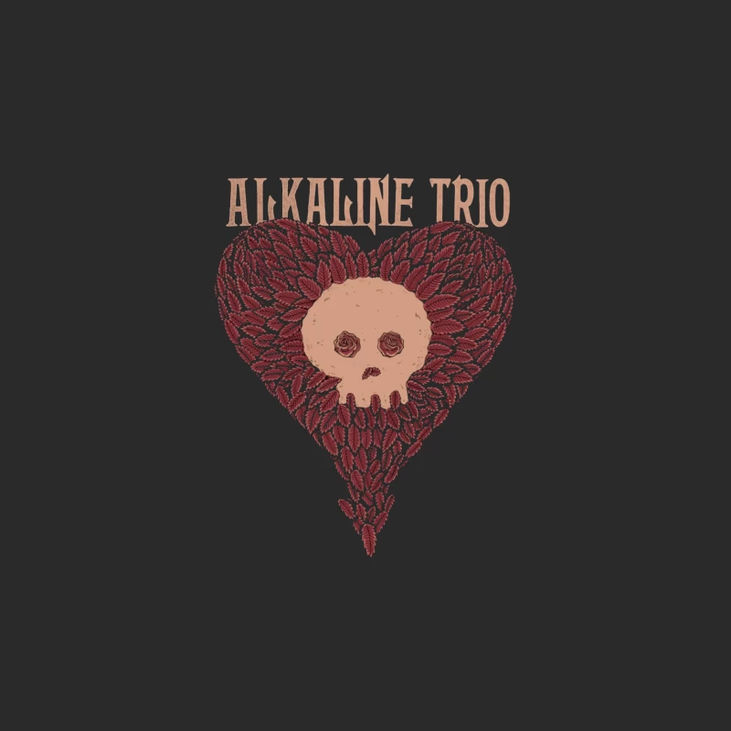 Alkaline Trio Gothic Heart Skull Logo Design Baseball Cap