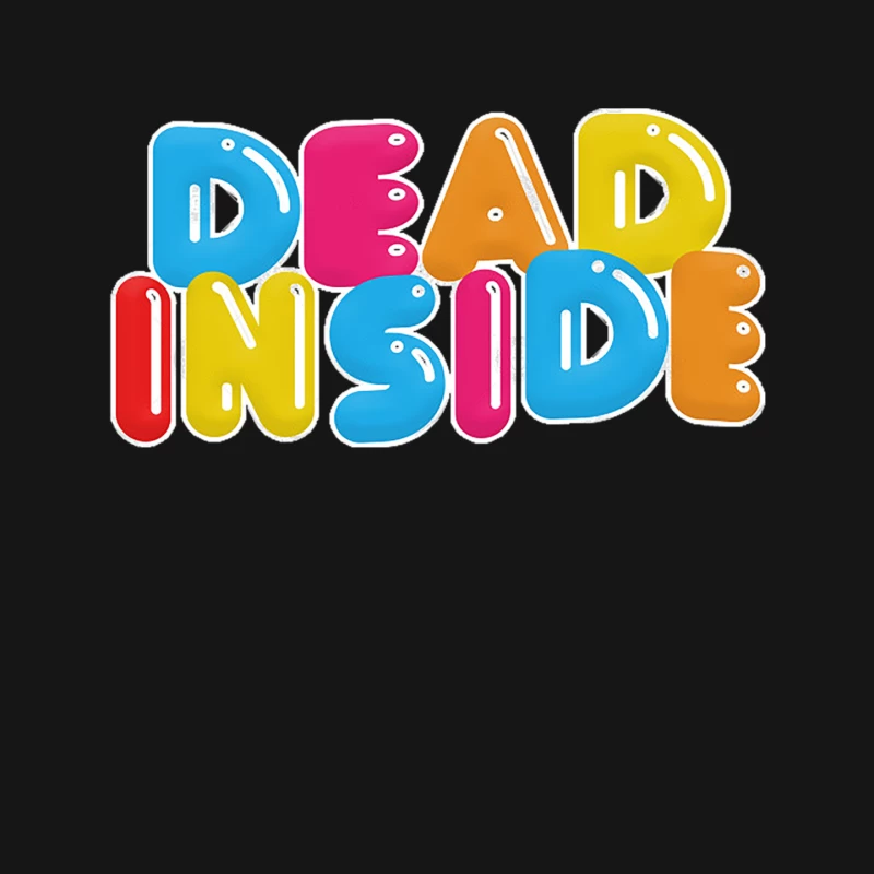 Dead Inside - Nihilist Typographic Graphic Design Mouse Pad